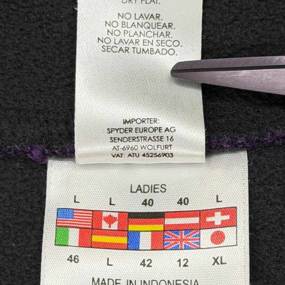 SPYDER Endure Core Sweater Women’s Jacket Purple Knit Fleece Full Zip Gorpcore L - Picture 10 of 12